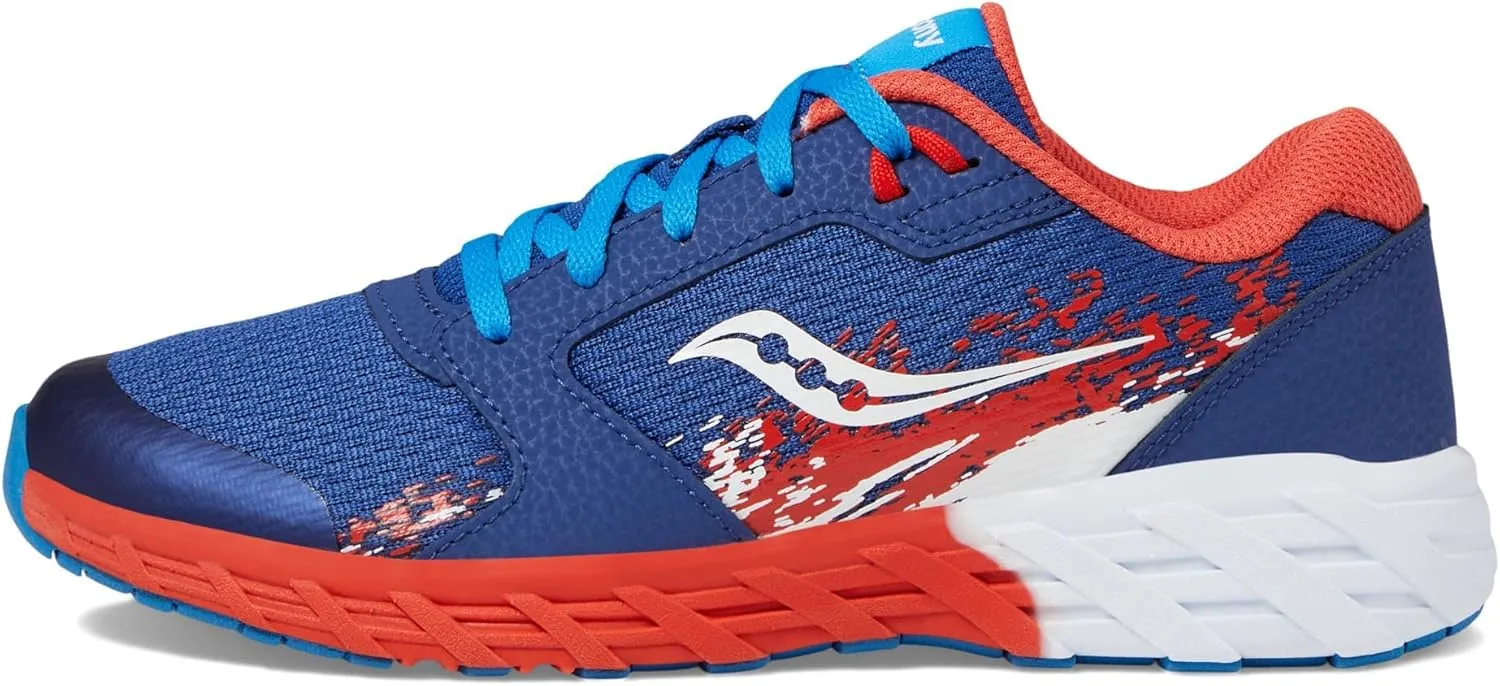 Saucony® Kids Wind 2.0 Sneakers for Kids – EVA Insole – Padded Tongue and Colar = Round Toe Cap