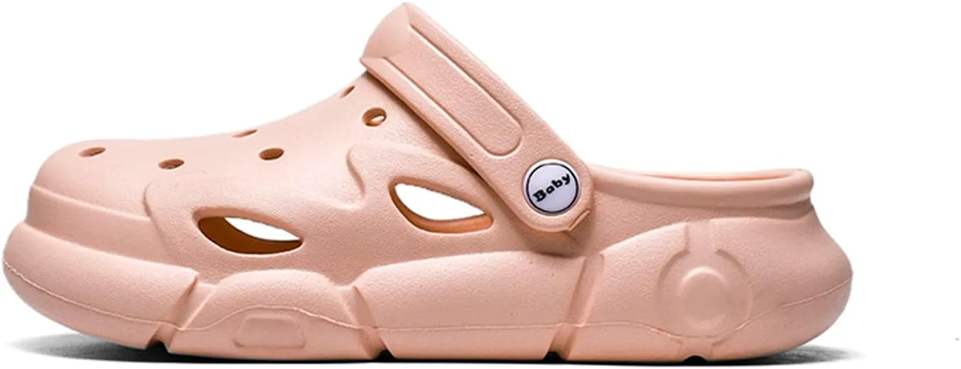 SECHRITE Kids Boys Girls Garden Clogs Shoes Shower Slippers Toddler Slip On Mules Lightweight Beach Pool Slides Indoor Sandals