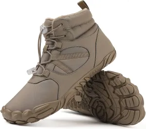 SECHRITE Mens Womens Barefoot Minimalist Shoes Winter Boots Zero Drop Sole Trail Running Sneakers Wide Toe Box