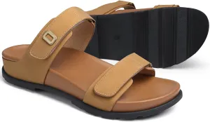 SHIBEVER Flat Sandals for Women Dressy: Summer Arch Support Comfortable Slip On Slide Sandal