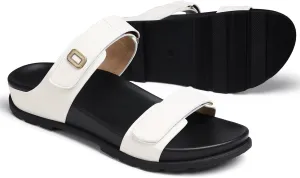 SHIBEVER Flat Sandals for Women Dressy: Summer Arch Support Comfortable Slip On Slide Sandal