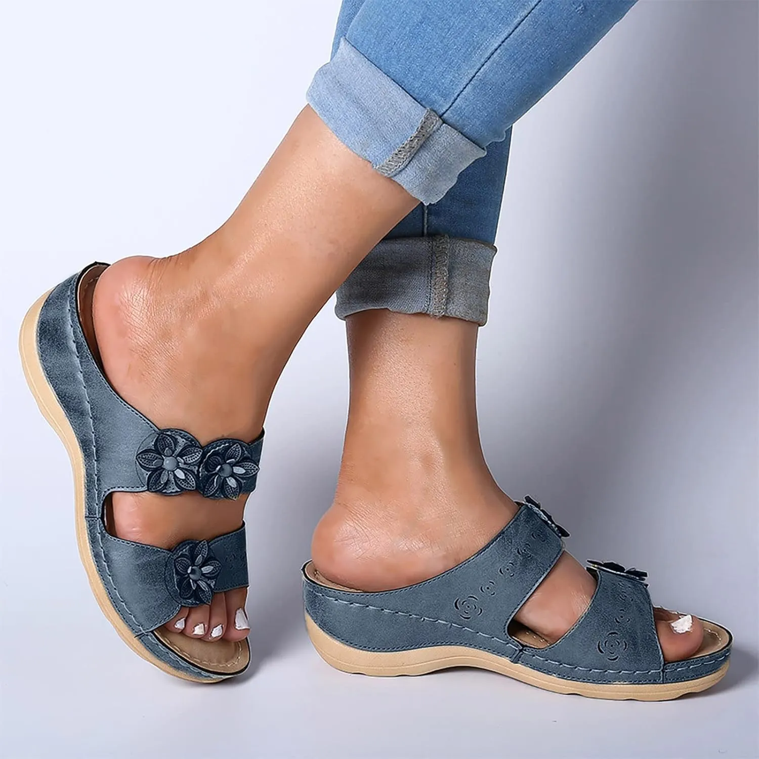 Shoes for Women, Sandals Women Premium Orthopedic Open Toe Sandals Retro Anti-Slip Breathable Sandals