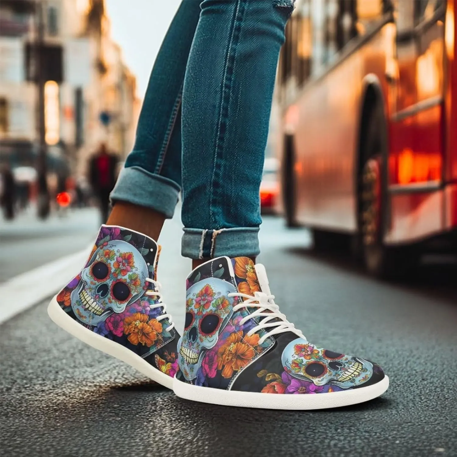 Skull Barefoot Shoes for Women Men Zero Drop Sole Trail Running Sneakers Wide Toe Box Minimalist Shoe