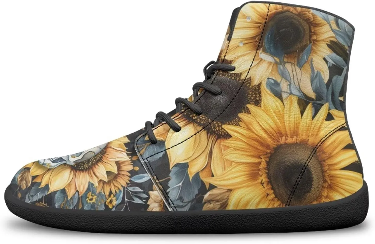 Skull High Top Basketball Barefoot Shoes for Men Women Casual Walking Work Shoes Running Sneakers