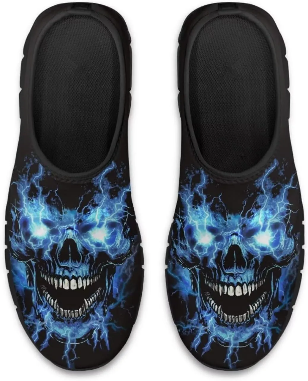 Skull Walking Shoes Casual Tennis Flat Work Loafer Wide Toe Driving Shoe Hiking Sneaker for Women