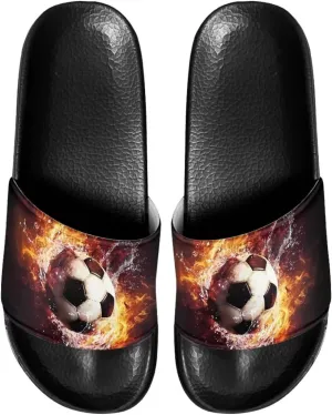 Slides for Men and,Flat Slides Slippers,Non-Slip Quick Drying Soft Lightweight Shower Shoes