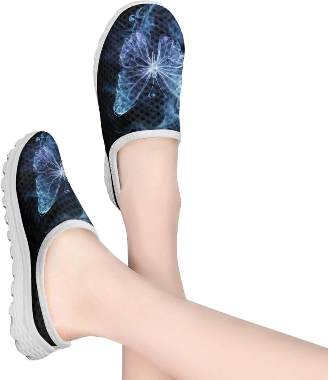 Slip On Shoes Women Comfortable Water Shoes Mesh Flats Womens Mules Aqua Sock Comfort Closed Toe Slides Mules Clogs