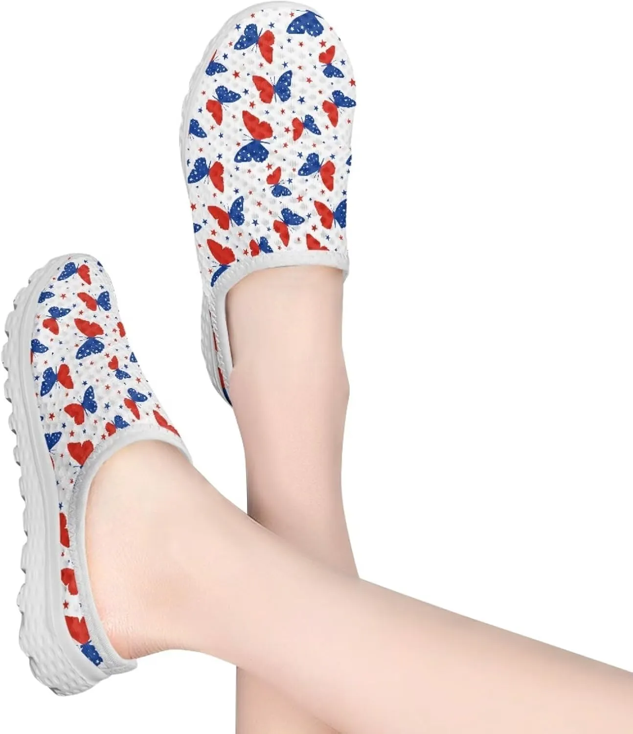 Slip On Shoes Women Comfortable Water Shoes Mesh Flats Womens Mules Aqua Sock Comfort Closed Toe Slides Mules Clogs
