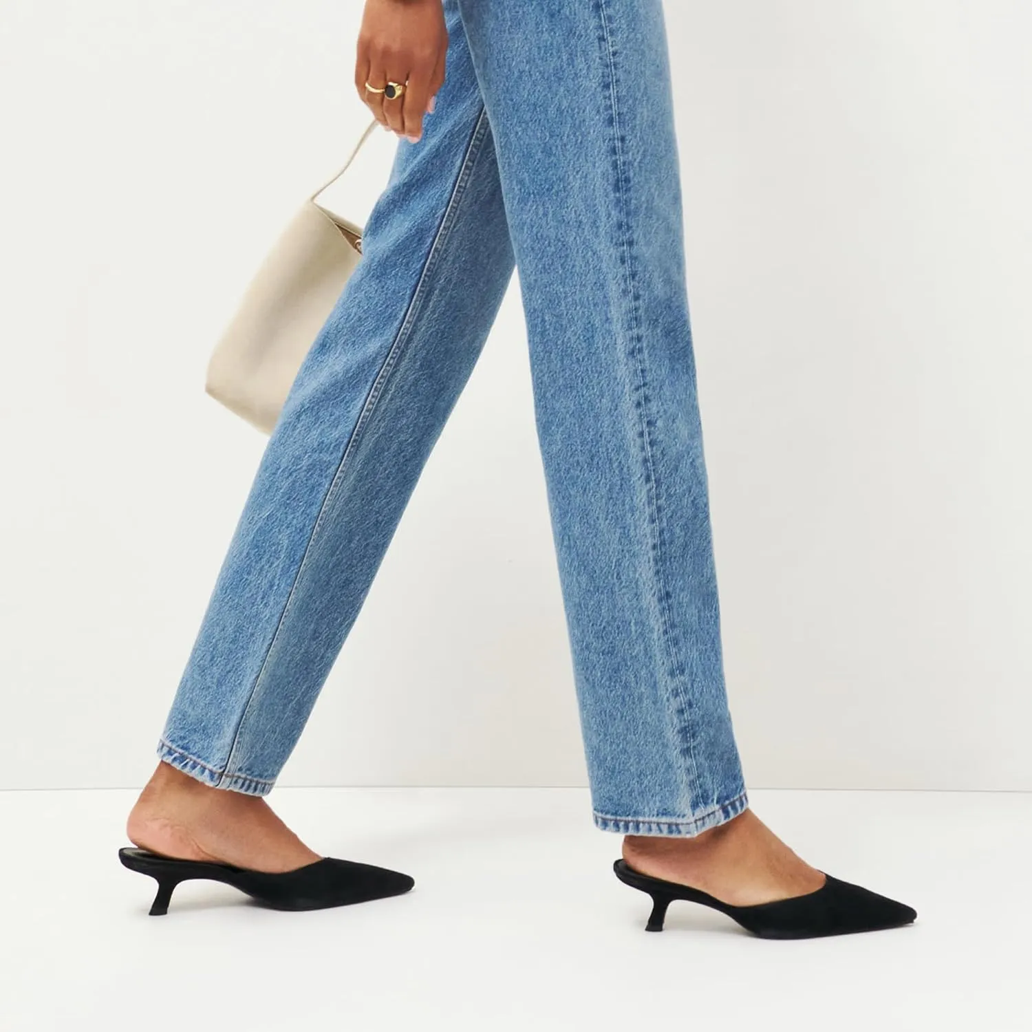 Slippers for Women Women Kitten Heels Mules Closed Pointed Toe Slip on Backless Stiletto Slingback Heels Dress Pumps Shoes