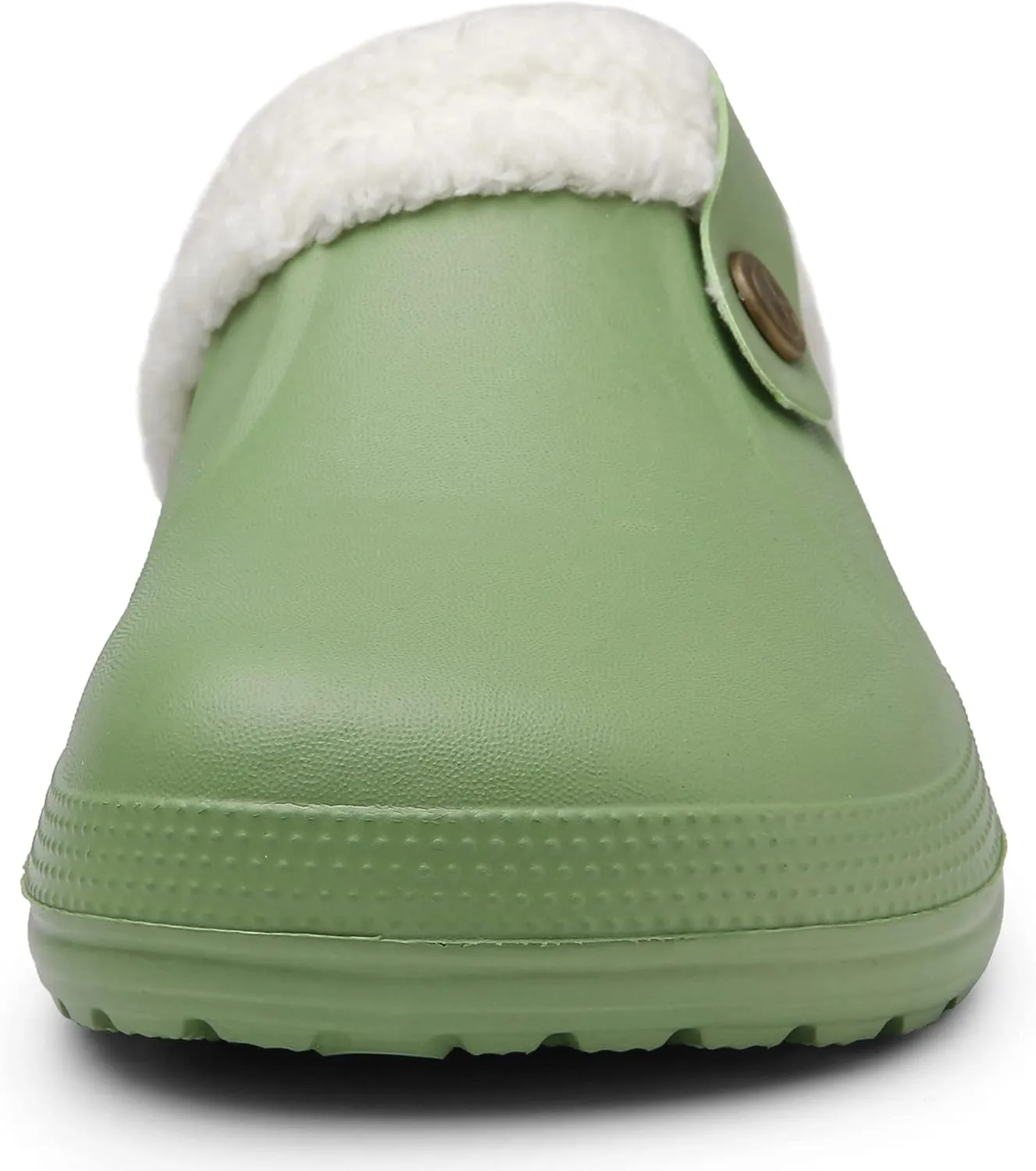 SMajong Mens Fur Lined Clogs Womens Waterproof Slippers Garden Shoes Winter Warm Plush Home House Slippers Indoor Outdoor Mules