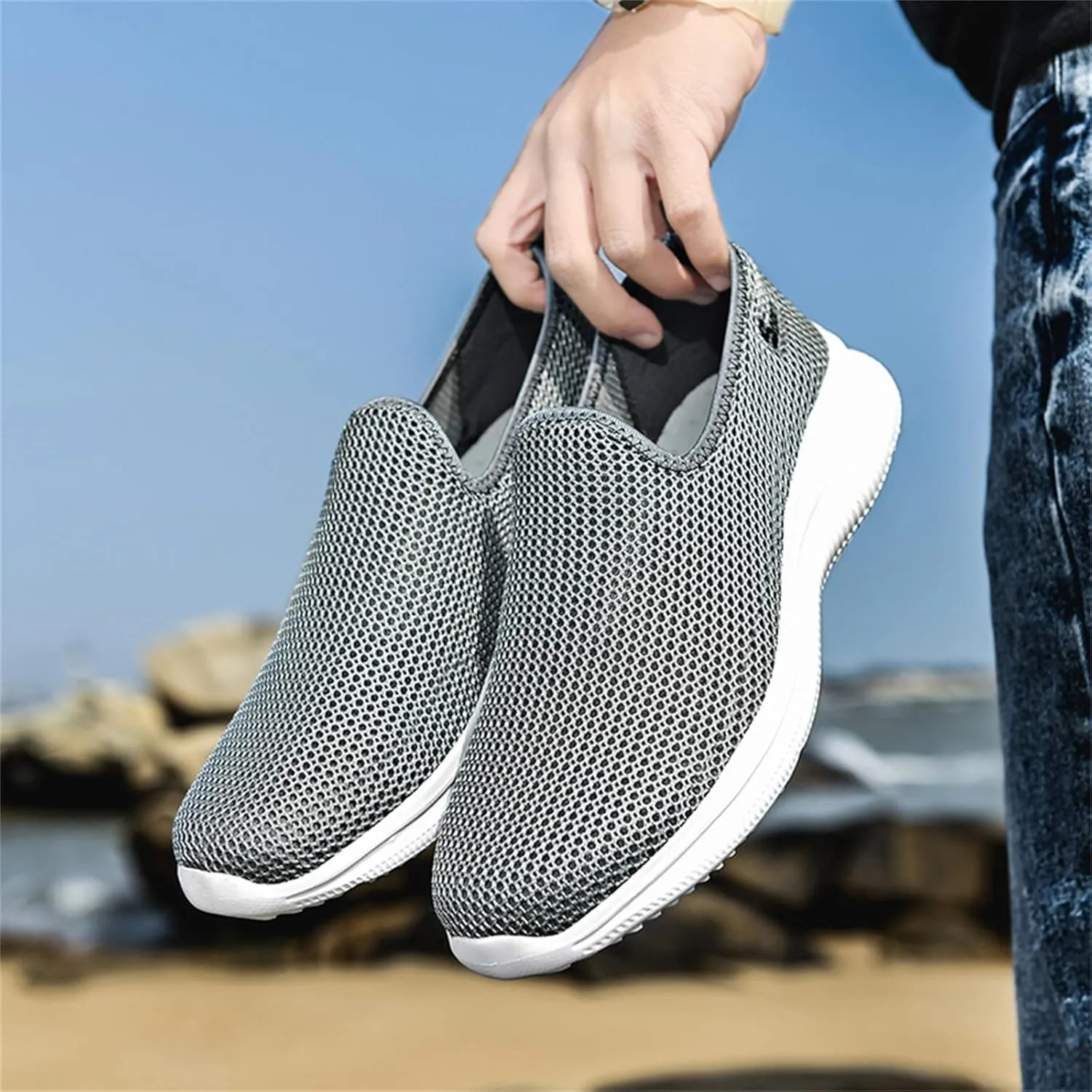 Sneakers for Women Walking Shoes Non Slip Lightweight Slip On Shoes Women Casual Shoes Dressy Casual White Platform Sneakers Slip On Tennis Shoe White Loafers