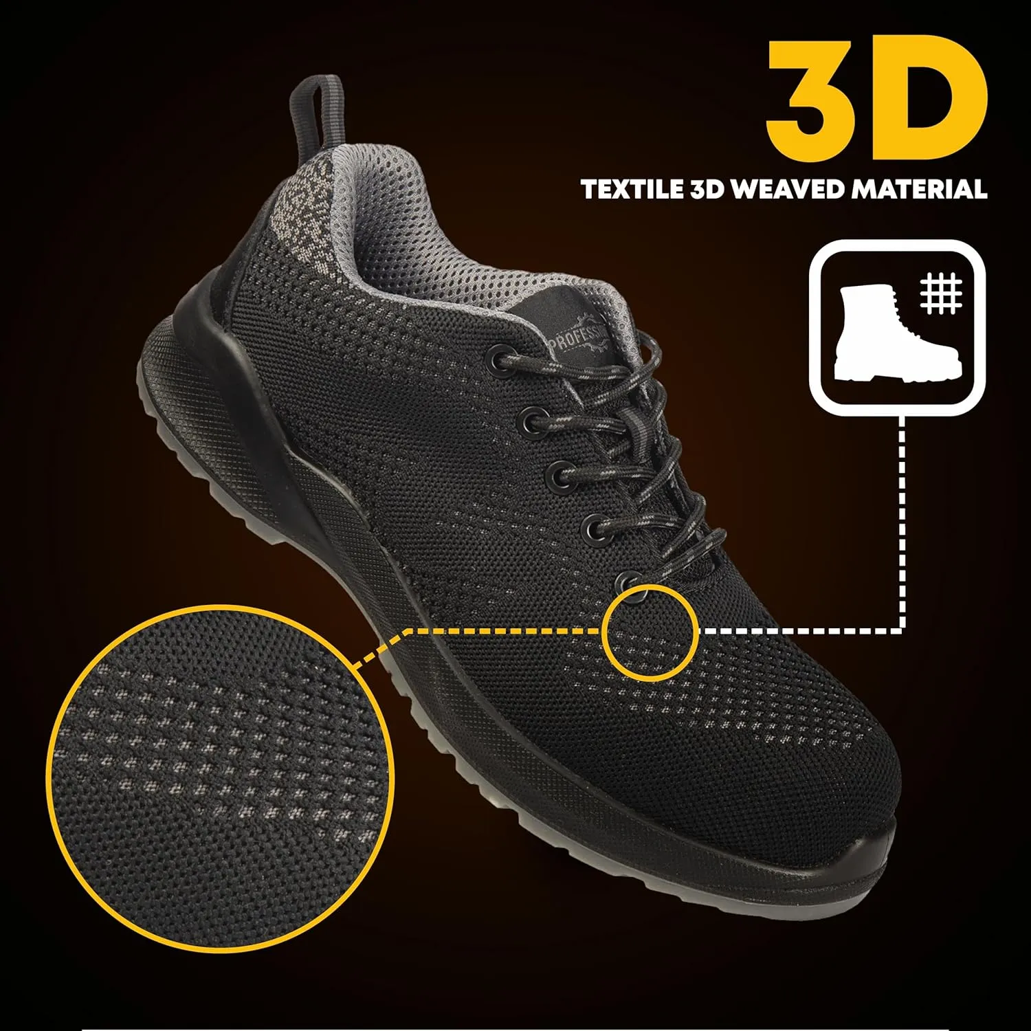 Sneakers Professional - Composite Safety Toe - Light-Weight and Durable - Safety and Utility Shoes
