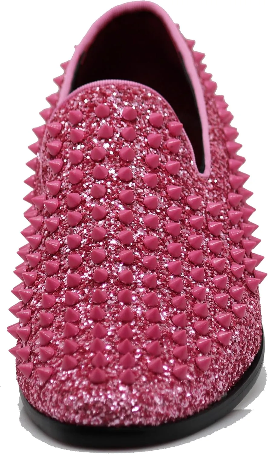 SPK70 Men's Vintage Spike Dress Loafers Slip On Fashion Shoes Classic Tuxedo Dress Shoes