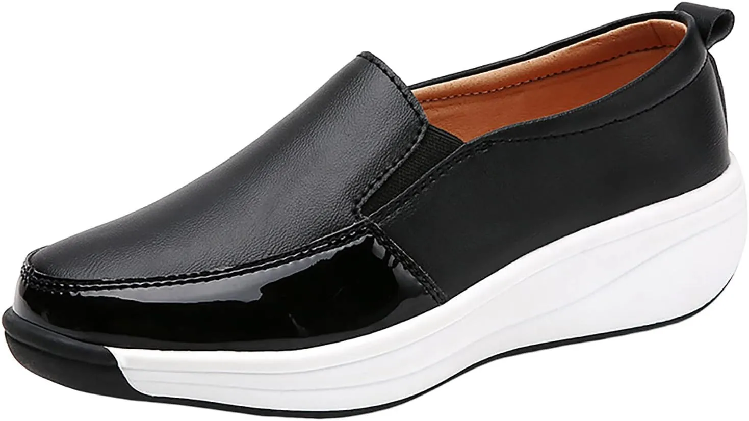 Spring and Autumn Women's Shoes Slip On Lazy Shoes Non Slip Cow Rib Soft Sole Casual Fashion Shoes for Women Sandals (Black, 8)