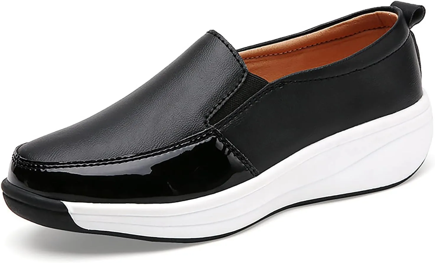 Spring and Autumn Women's Shoes Slip On Lazy Shoes Non Slip Cow Rib Soft Sole Casual Fashion Shoes for Women Sandals (Black, 8)