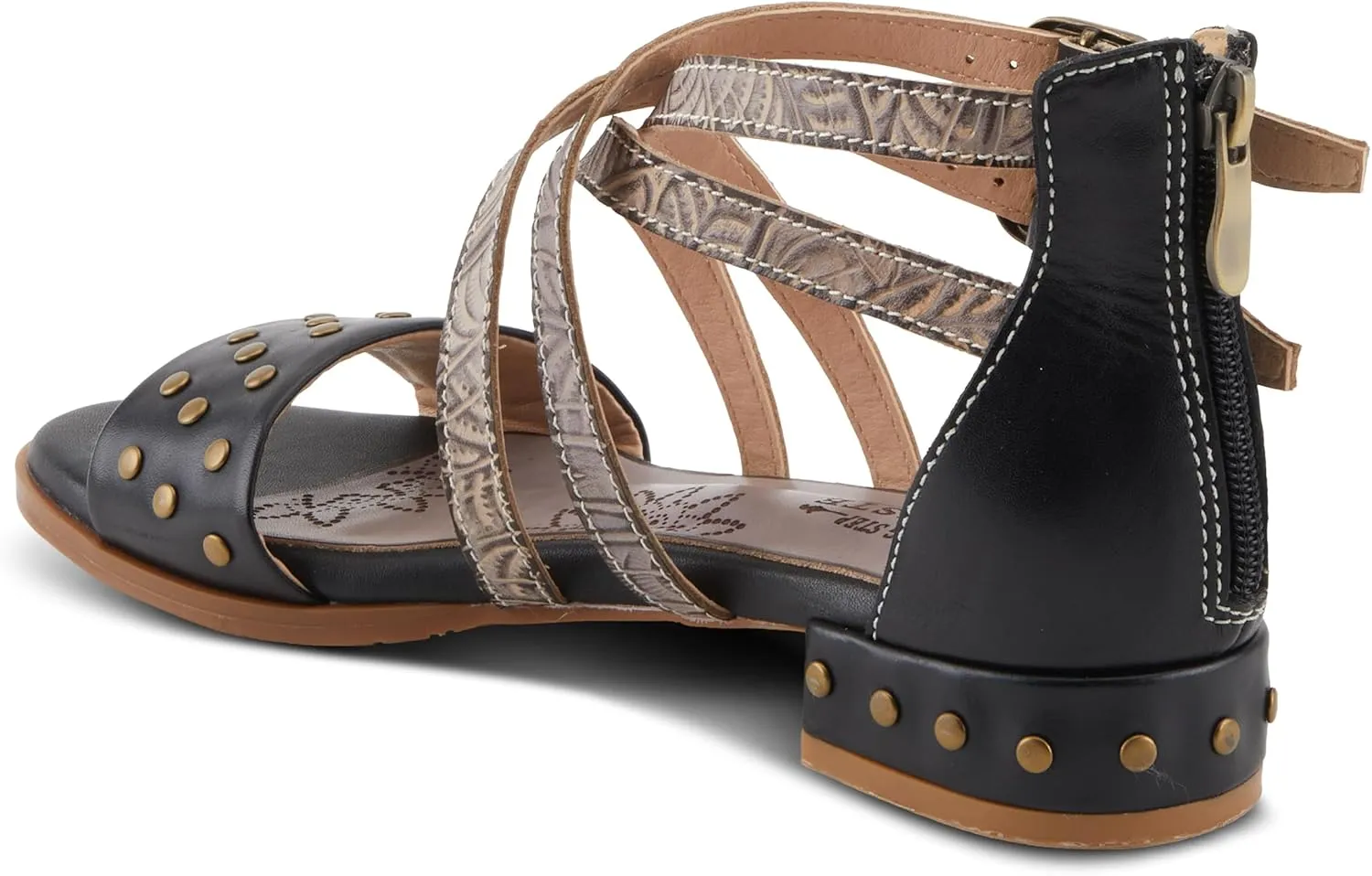 Spring Step L'Artiste Women's Carys High-Energy Stud Detail Sandals - Stylish, Snug Fit for Adventures