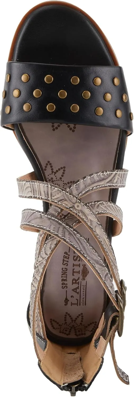 Spring Step L'Artiste Women's Carys High-Energy Stud Detail Sandals - Stylish, Snug Fit for Adventures