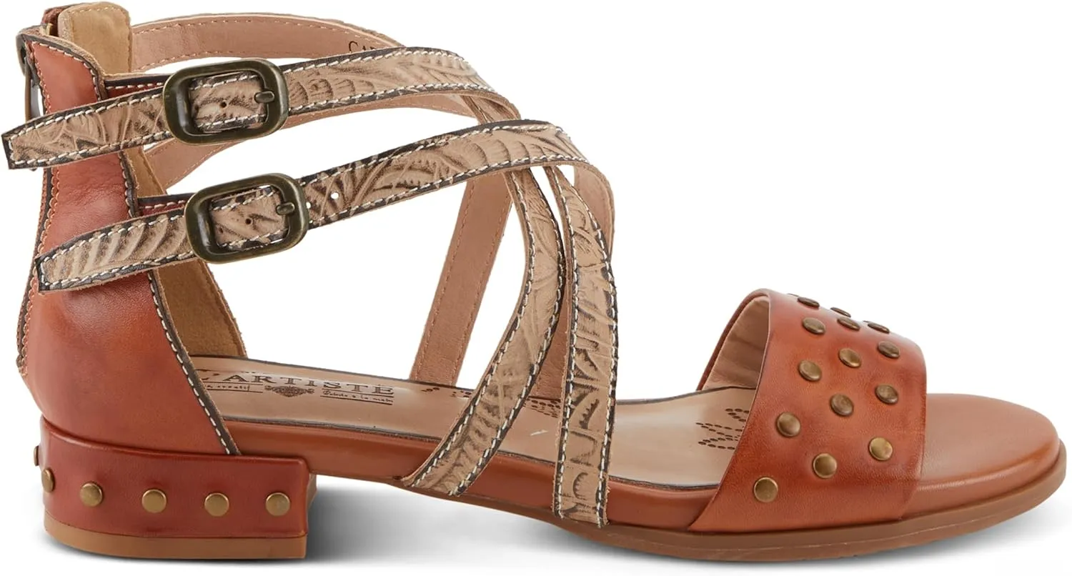 Spring Step L'Artiste Women's Carys High-Energy Stud Detail Sandals - Stylish, Snug Fit for Adventures