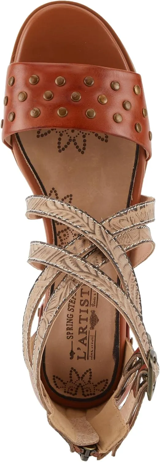 Spring Step L'Artiste Women's Carys High-Energy Stud Detail Sandals - Stylish, Snug Fit for Adventures