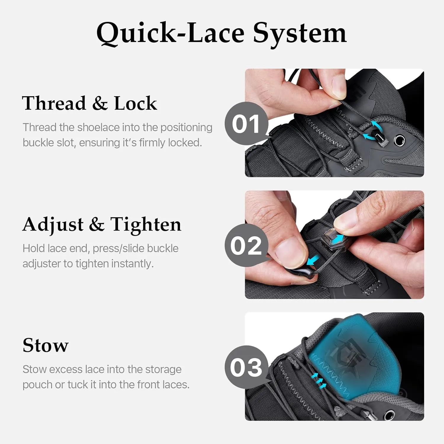 SRA Men's Trail Running Shoes Lightweight Breathable Hiking Running Shoe with Cushioned Soles Training Outdoor Athletic Snearkers Comfortable Walking Shoes for Men
