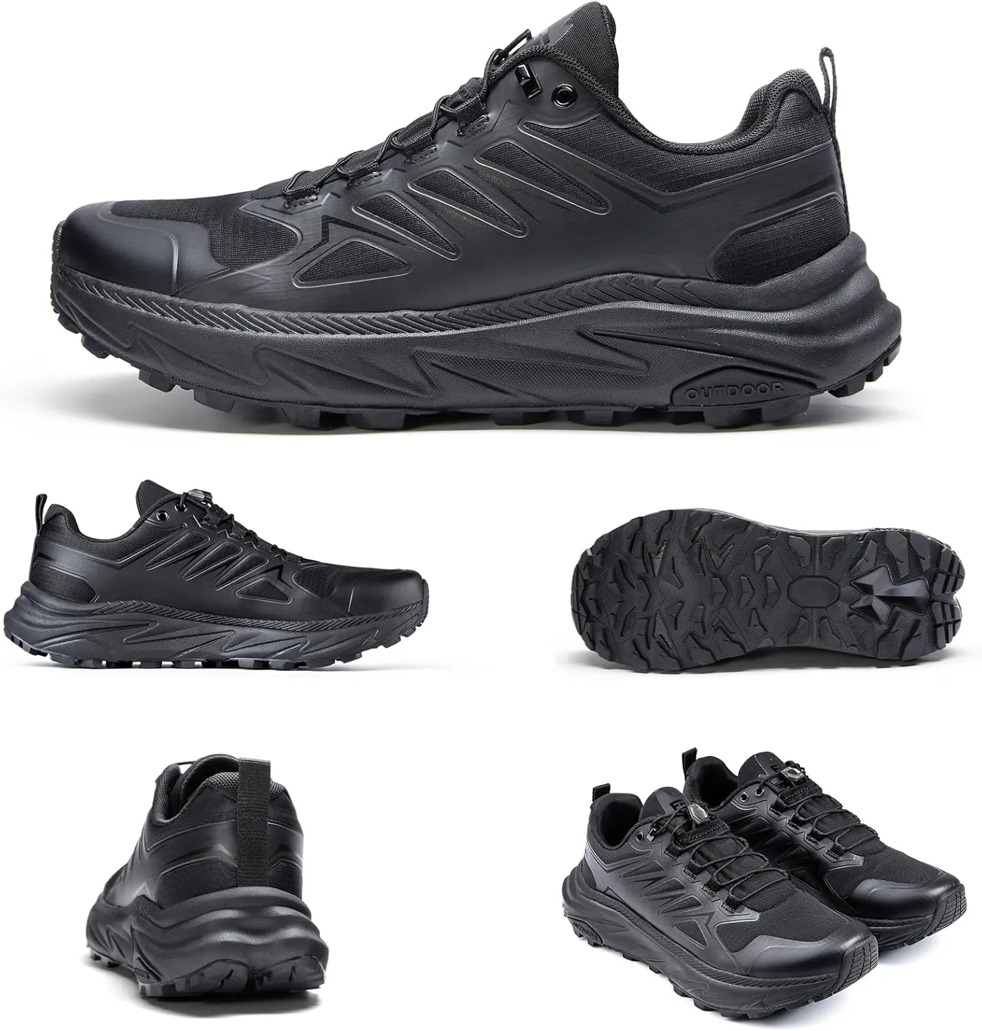 SRA Men's Trail Running Shoes Lightweight Breathable Hiking Running Shoe with Cushioned Soles Training Outdoor Athletic Snearkers Comfortable Walking Shoes for Men