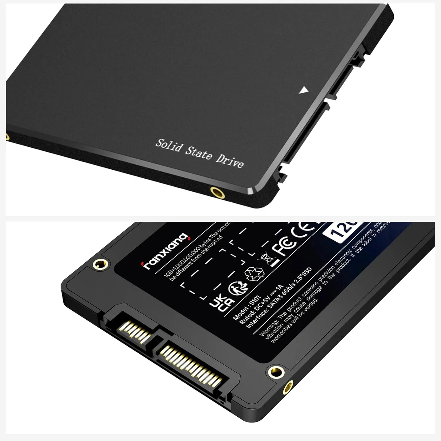 SSD 2TB Internal Solid State Drive SATA III 6Gb/s 2.5", 3D NAND, SLC Cache, Up to 550MB/s, Compatible with Laptops and PC Desktops(S101)