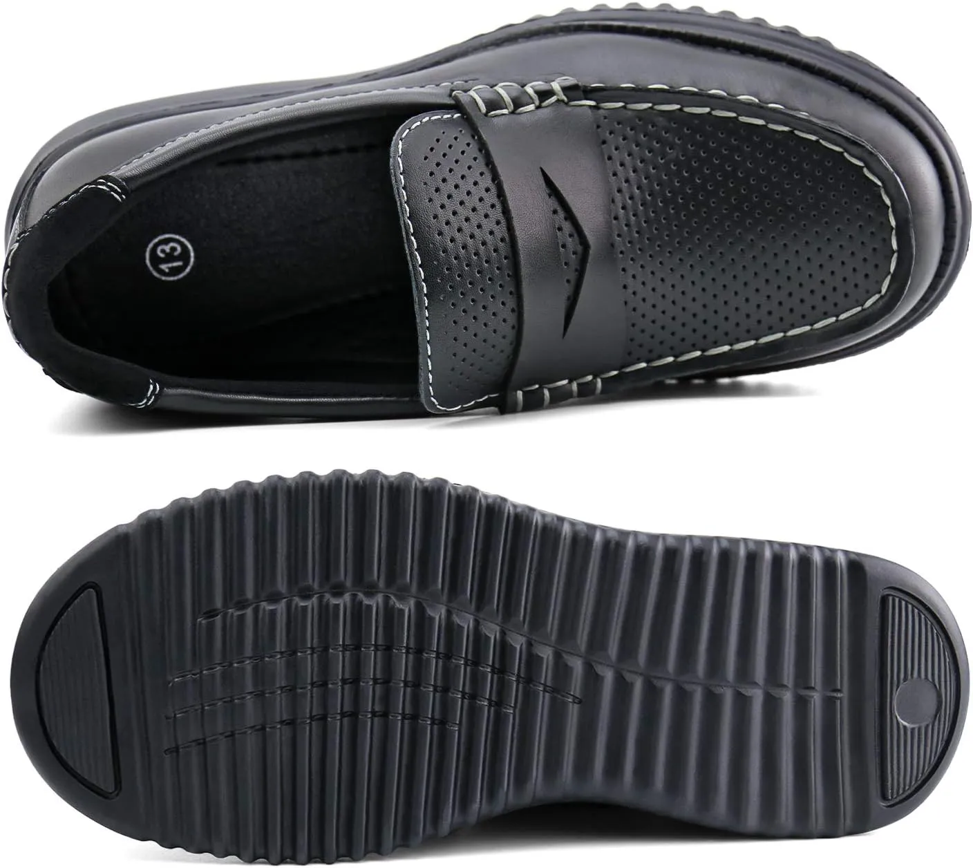 starmerx Boys Loafers Kids Casual Slip On School Shoes Girls Moccasin
