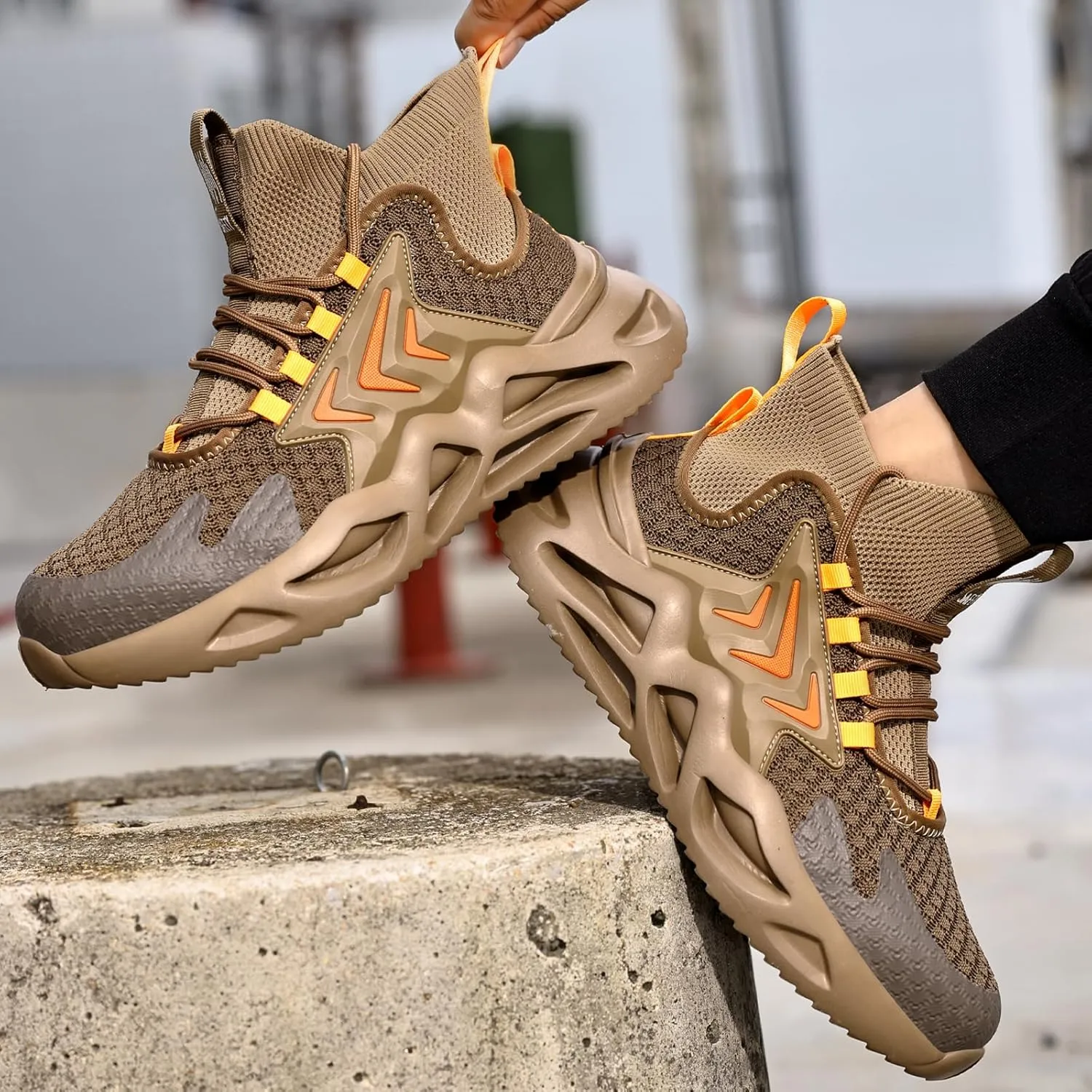 Steel Toe Shoes for Men Comfortable Work Shoes Safety Indestructible Puncture Proof Lightweight Steel Toe Sneakers Construction Work Utility Footwear Construction Industrial Sneakers