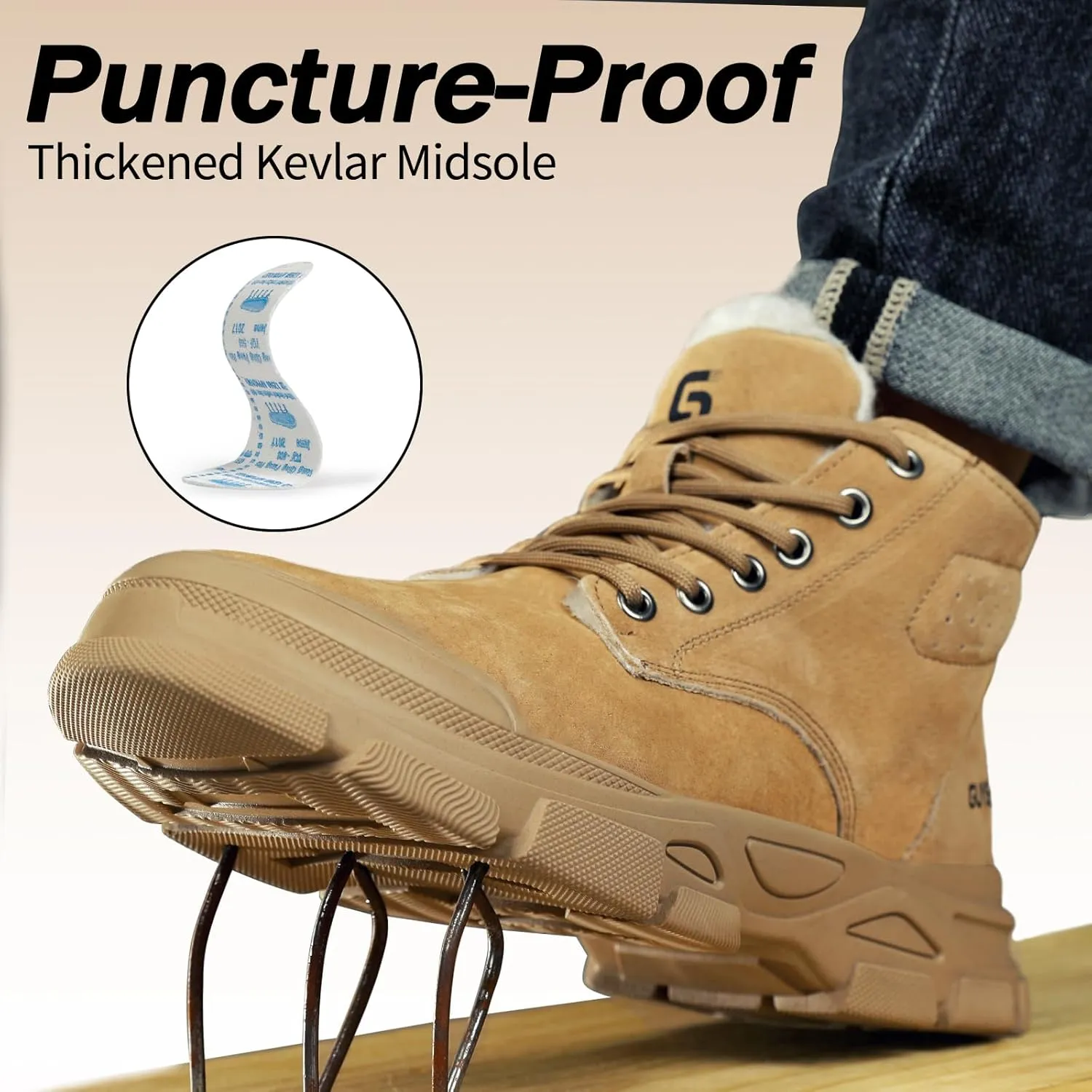 Steel Toe Shoes for Men Work Shoes Breathable Lightweight Safety Shoes Indestructible Steel Toe Sneakers Soft Comfortable Work Sneakers Industrial Construction Work Boots