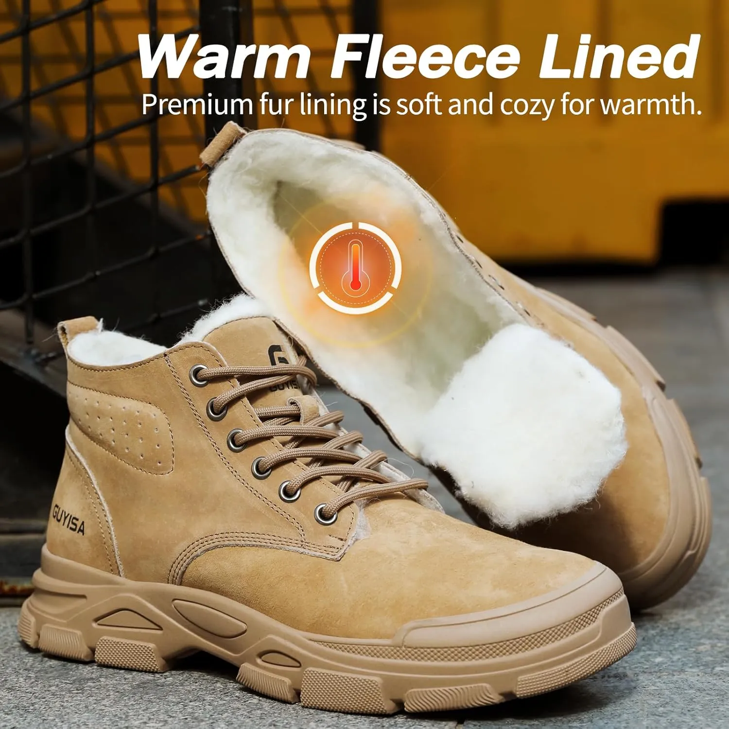 Steel Toe Shoes for Men Work Shoes Breathable Lightweight Safety Shoes Indestructible Steel Toe Sneakers Soft Comfortable Work Sneakers Industrial Construction Work Boots