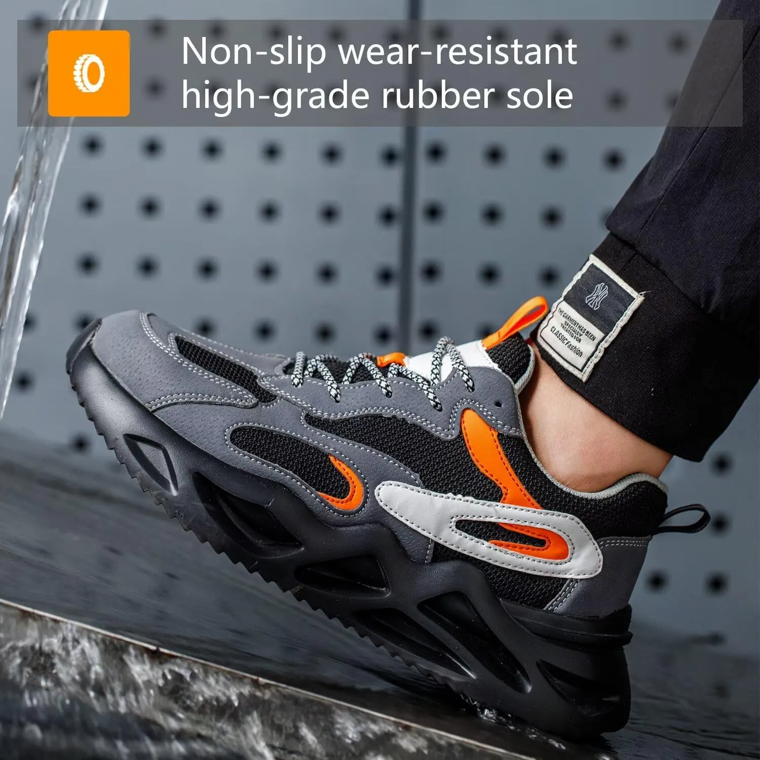 Steel Toe Shoes for Women Men Wide fit Indestructible Work Sneakers Safety Shoes Lightweight Slip Resistant Puncture Proof Composite Toe Shoe