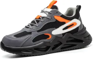 Steel Toe Shoes for Women Men Wide fit Indestructible Work Sneakers Safety Shoes Lightweight Slip Resistant Puncture Proof Composite Toe Shoe