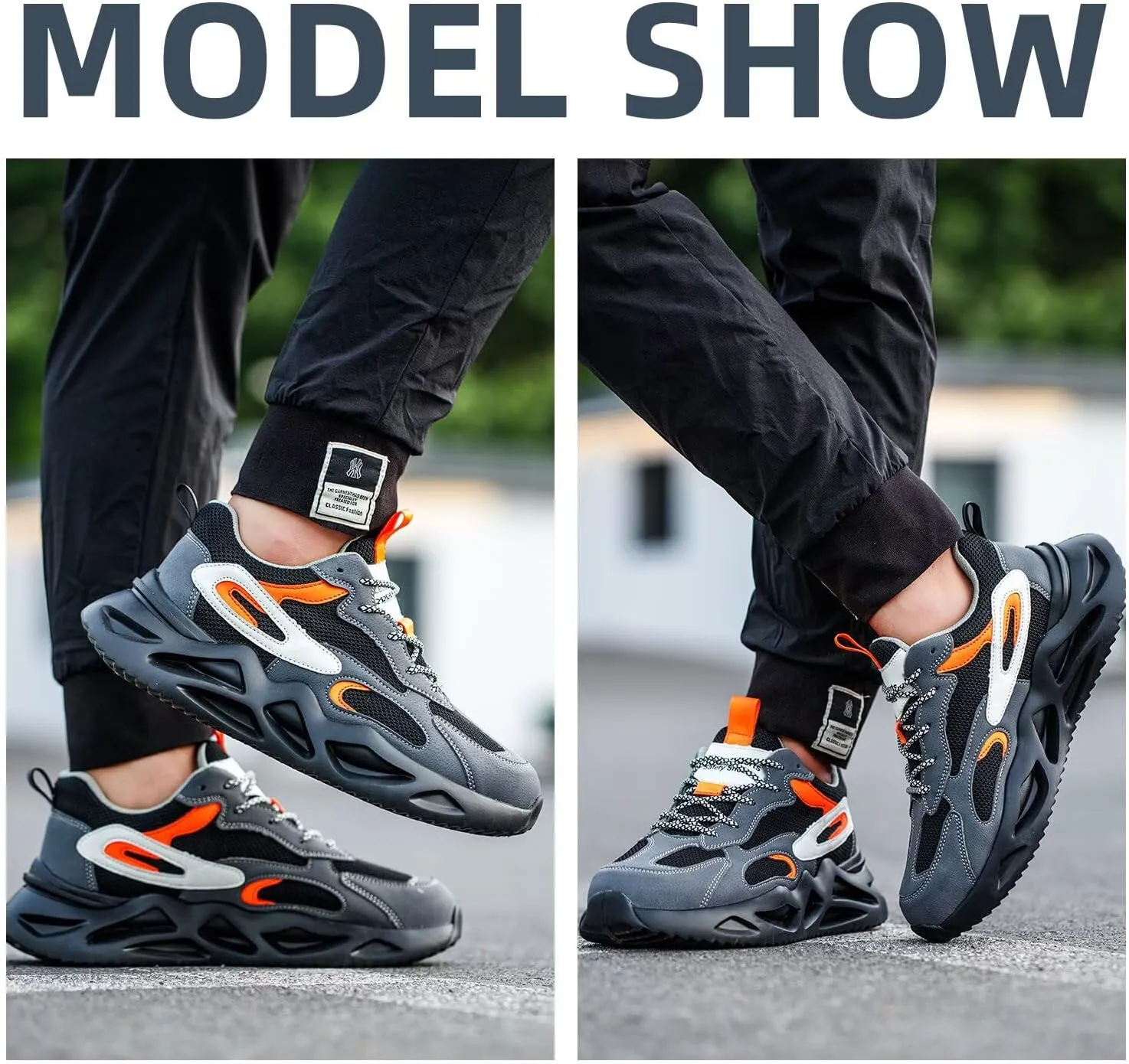 Steel Toe Shoes for Women Men Wide fit Indestructible Work Sneakers Safety Shoes Lightweight Slip Resistant Puncture Proof Composite Toe Shoe