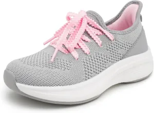 Stelle Girls Sneakers Kids Tennis Running Walking Shoes Slip-On Athletic Non Slip Lightweight Breathable Sport Shoes for Little/Big Kid