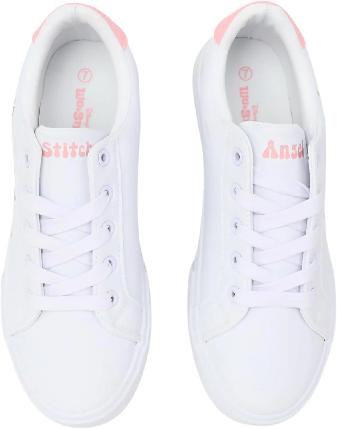 Stitch and Angel Womens Sneakers Low Top Lace Up