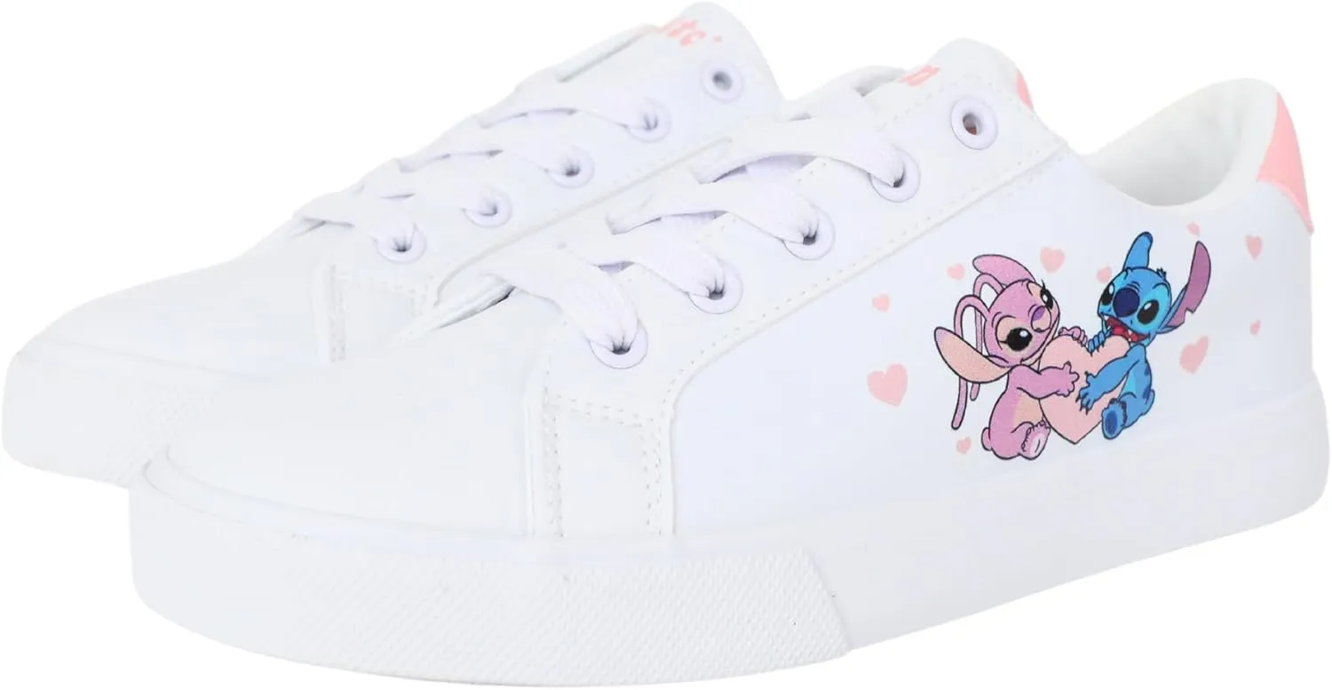 Stitch and Angel Womens Sneakers Low Top Lace Up