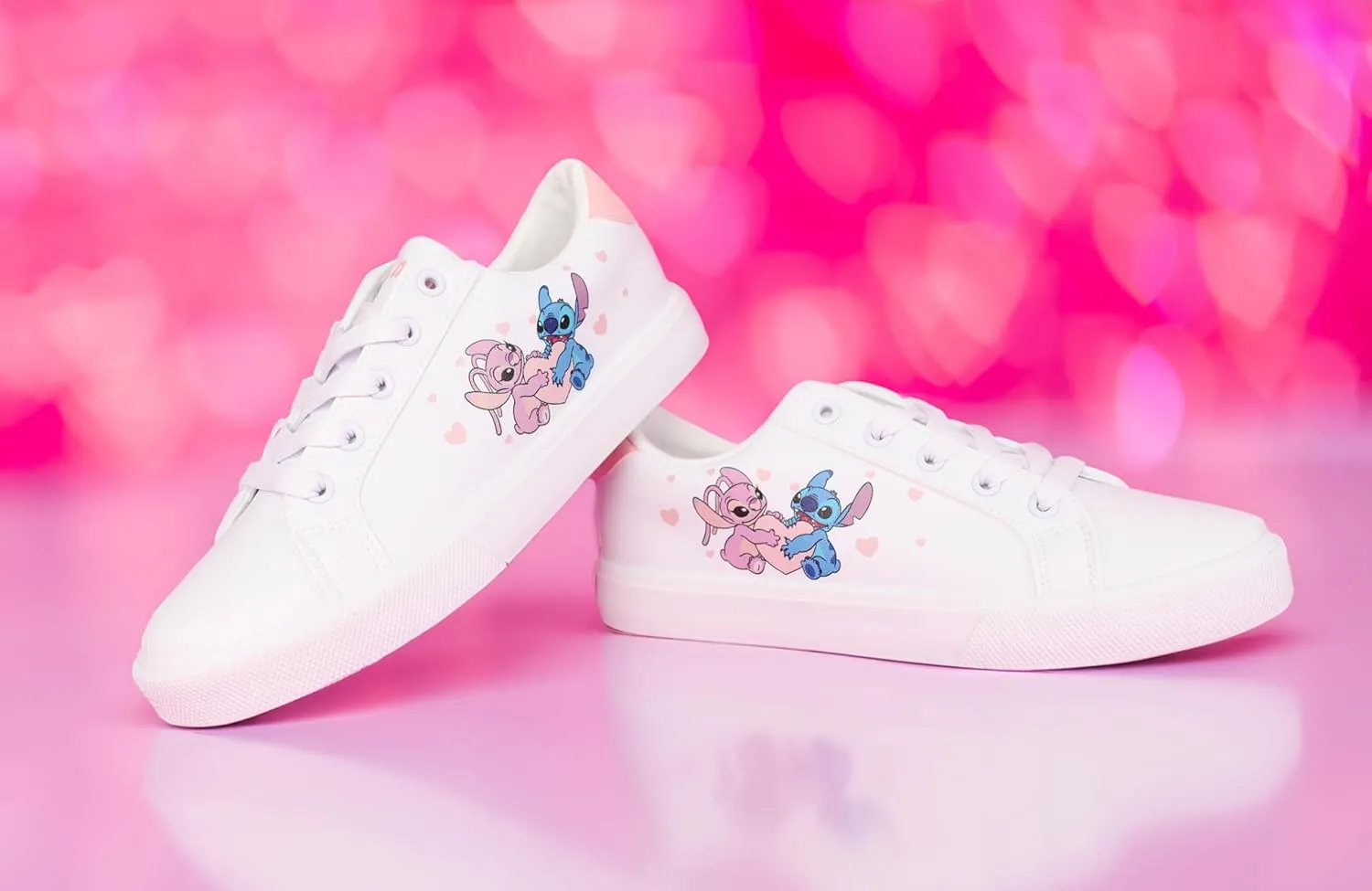 Stitch and Angel Womens Sneakers Low Top Lace Up