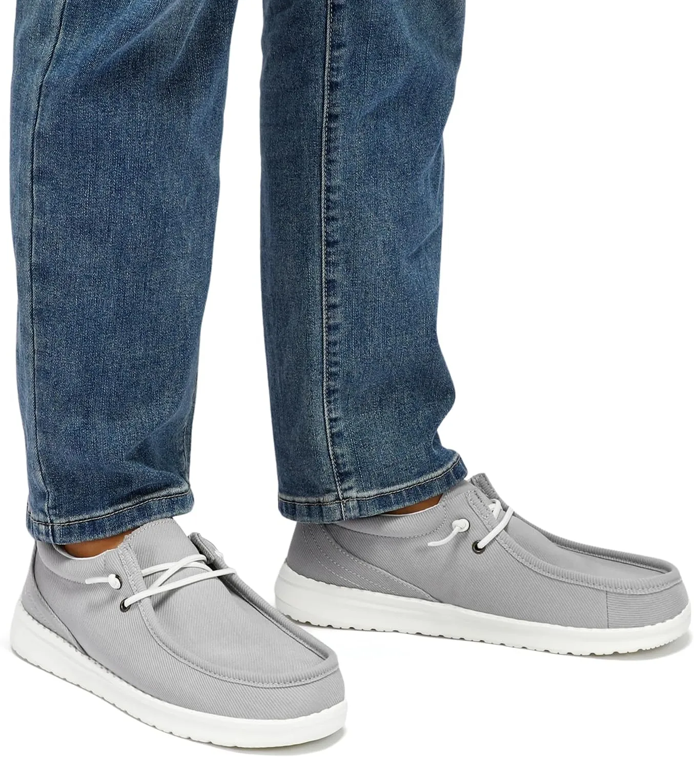 STQ Men's Orthopedic Lace up Loafers Ultralight Casual Boat Shoes with Arch Support