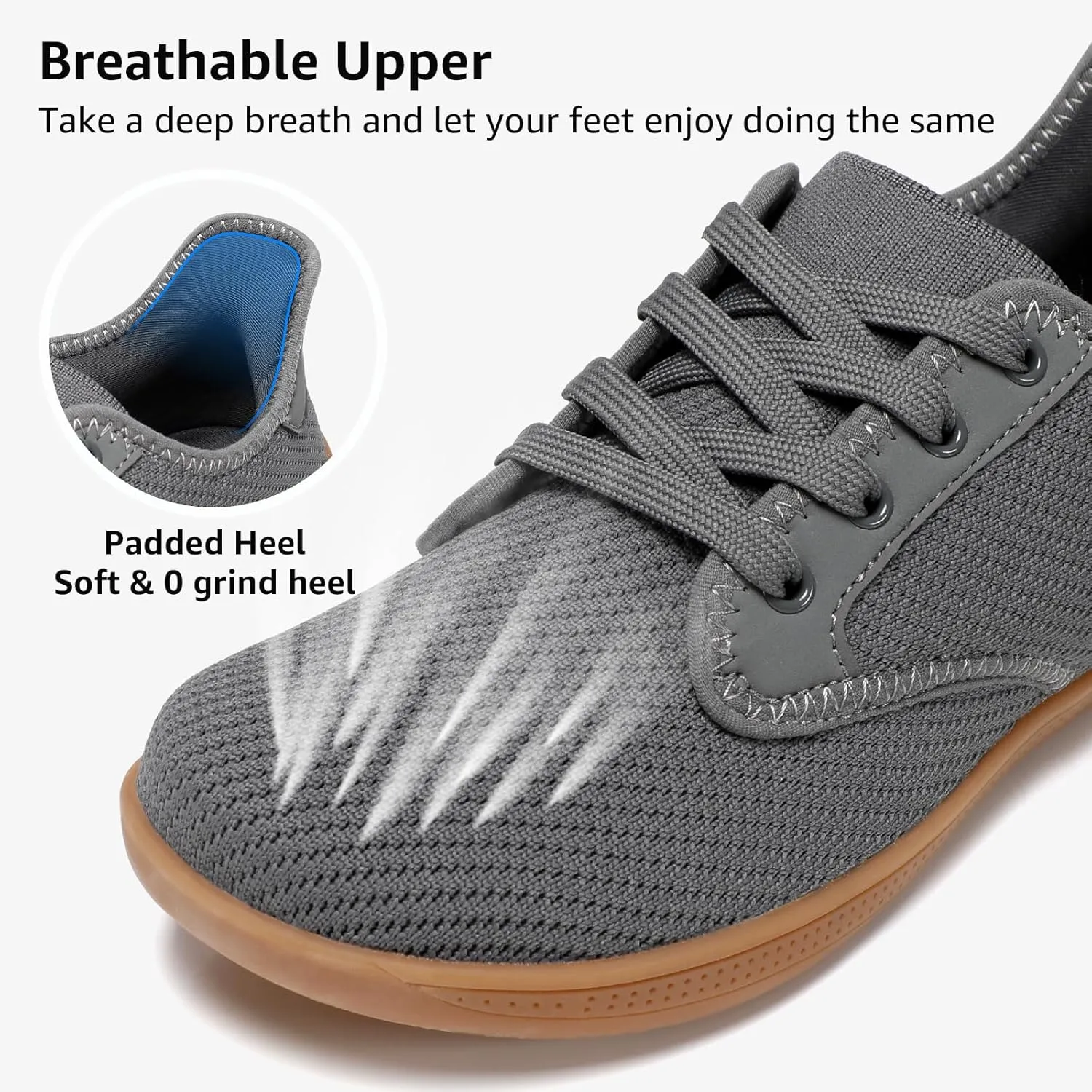 STQ Wide Toe Box Barefoot Shoes Women Minimalist Zero Drop Trail Running Sneakers Width Grounded Walking Tennis Footwear for Hiking Athletic Crossfit Workout Gym Training