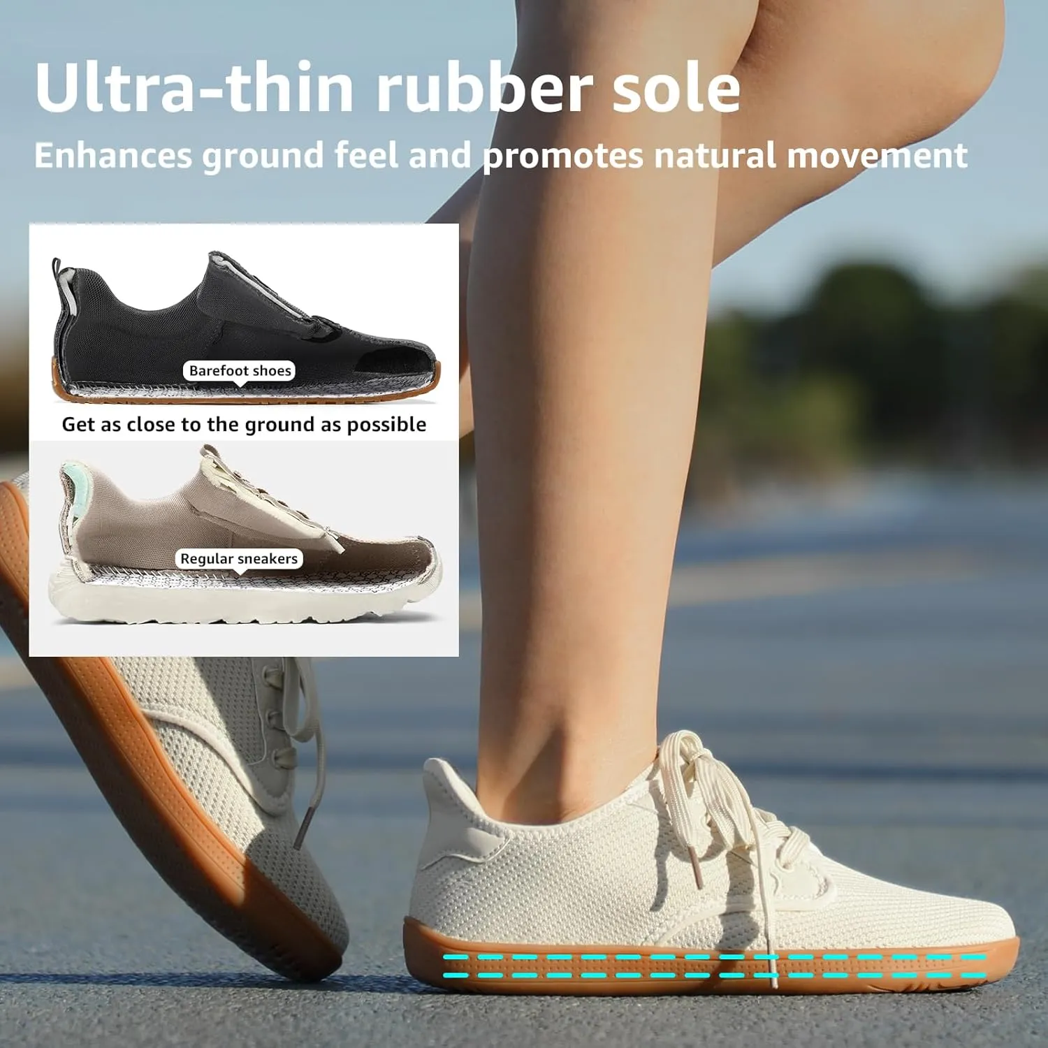 STQ Wide Toe Box Barefoot Shoes Women Minimalist Zero Drop Trail Running Sneakers Width Grounded Walking Tennis Footwear for Hiking Athletic Crossfit Workout Gym Training