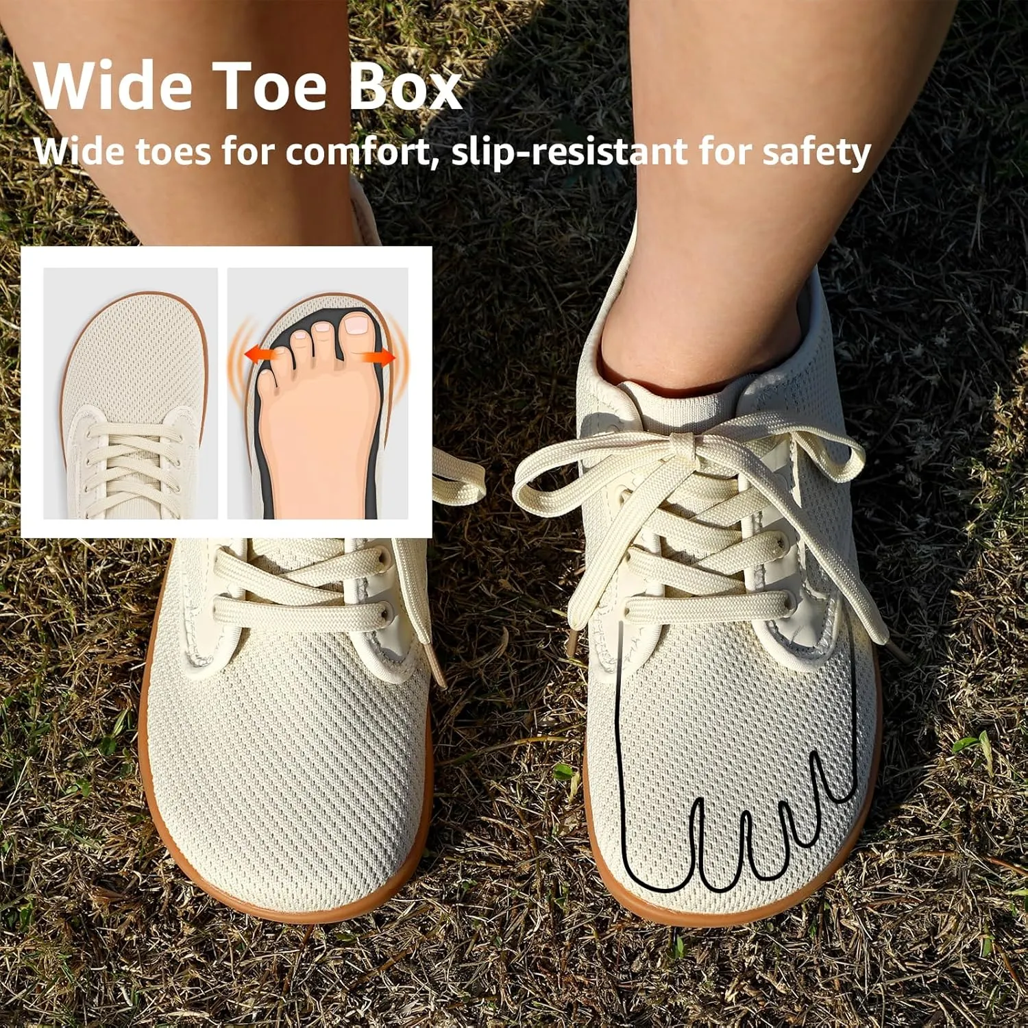 STQ Wide Toe Box Barefoot Shoes Women Minimalist Zero Drop Trail Running Sneakers Width Grounded Walking Tennis Footwear for Hiking Athletic Crossfit Workout Gym Training