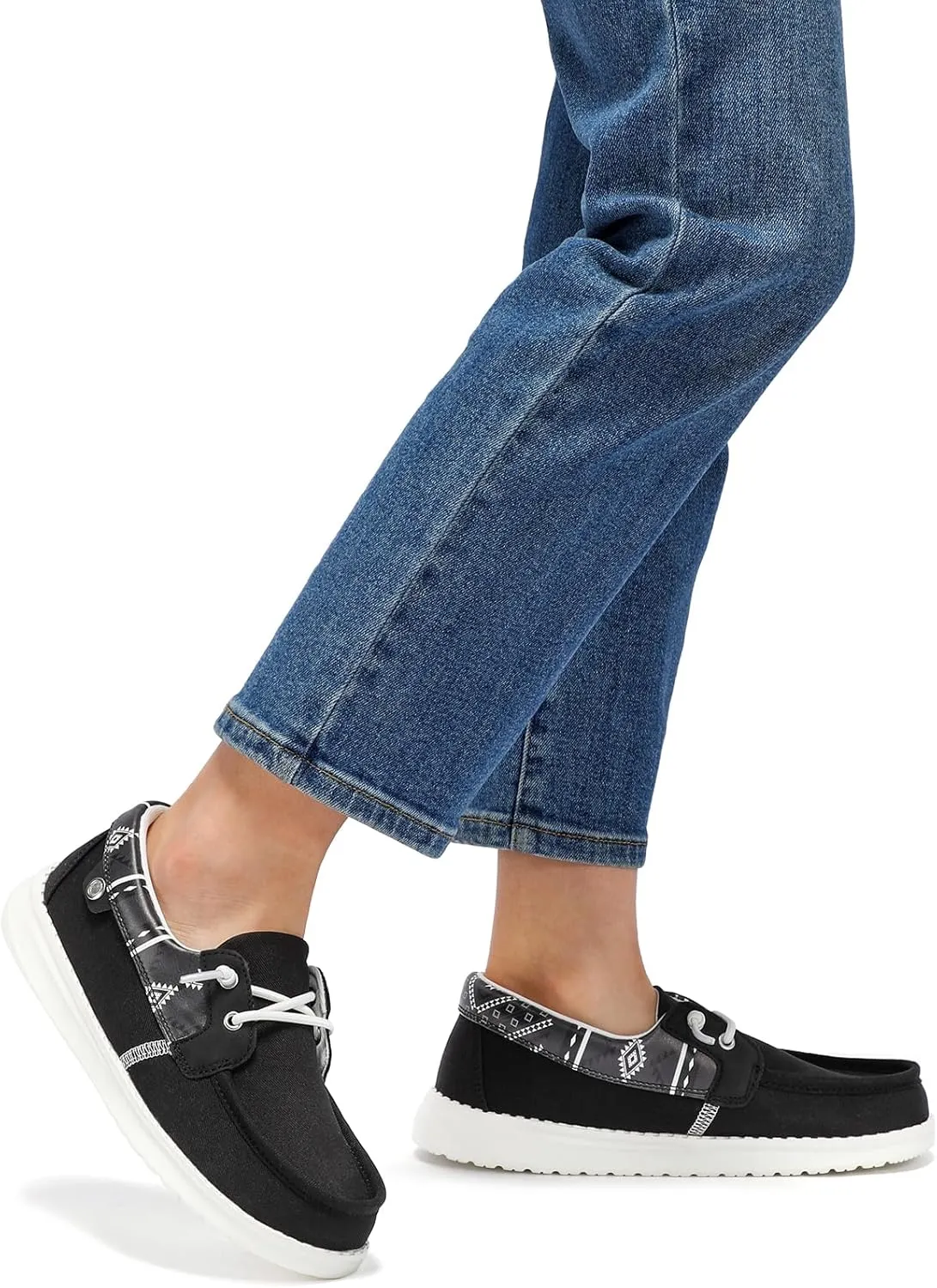 STQ Women's Boat Shoes with Orthopedic Insole Slip On Business Casual Shoes for Plantar Fasciitis Lightweight Loafers