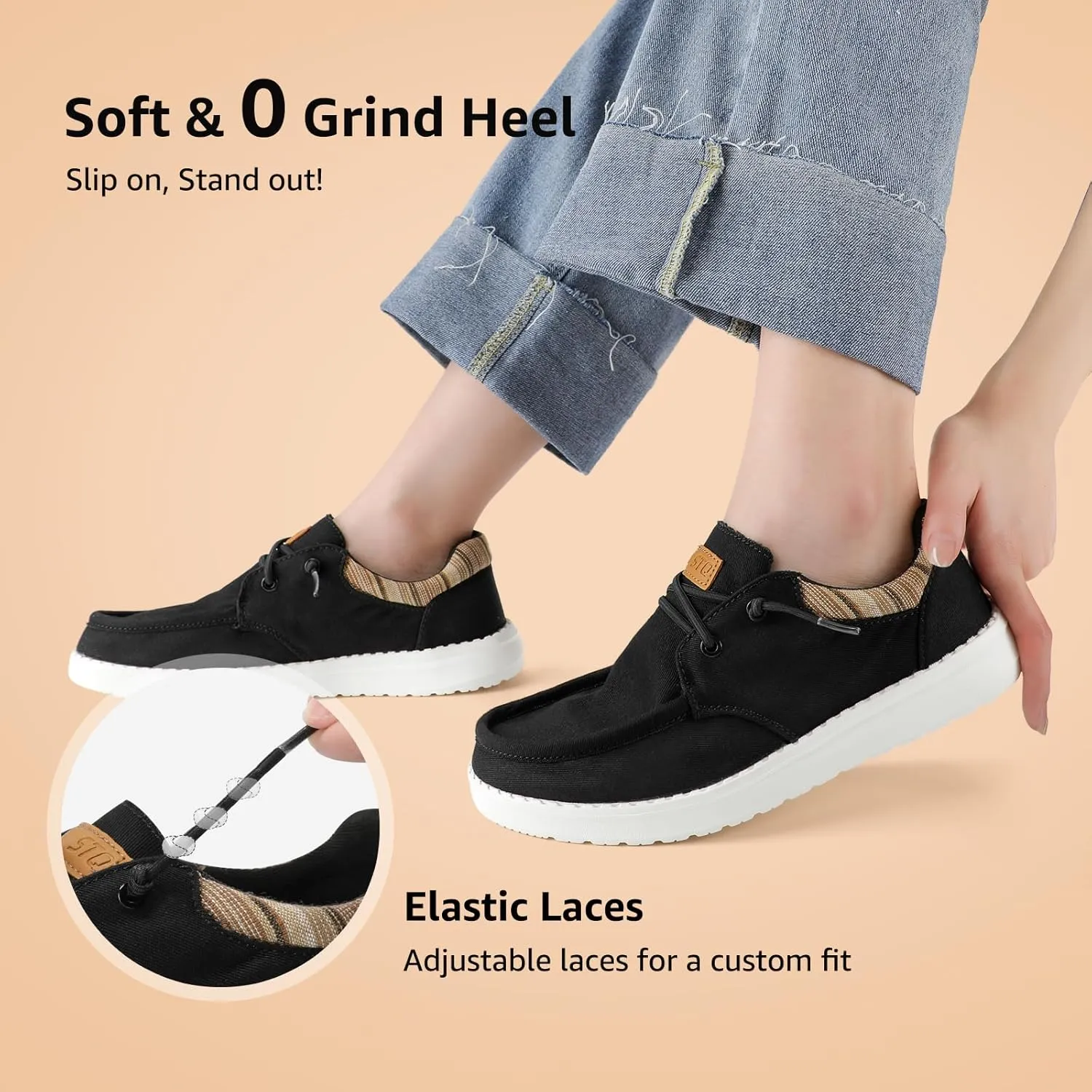 STQ Women's Lace up Loafers丨Orthopedic Comfotable Ultralight Boat Casual Shoes with Arth Support