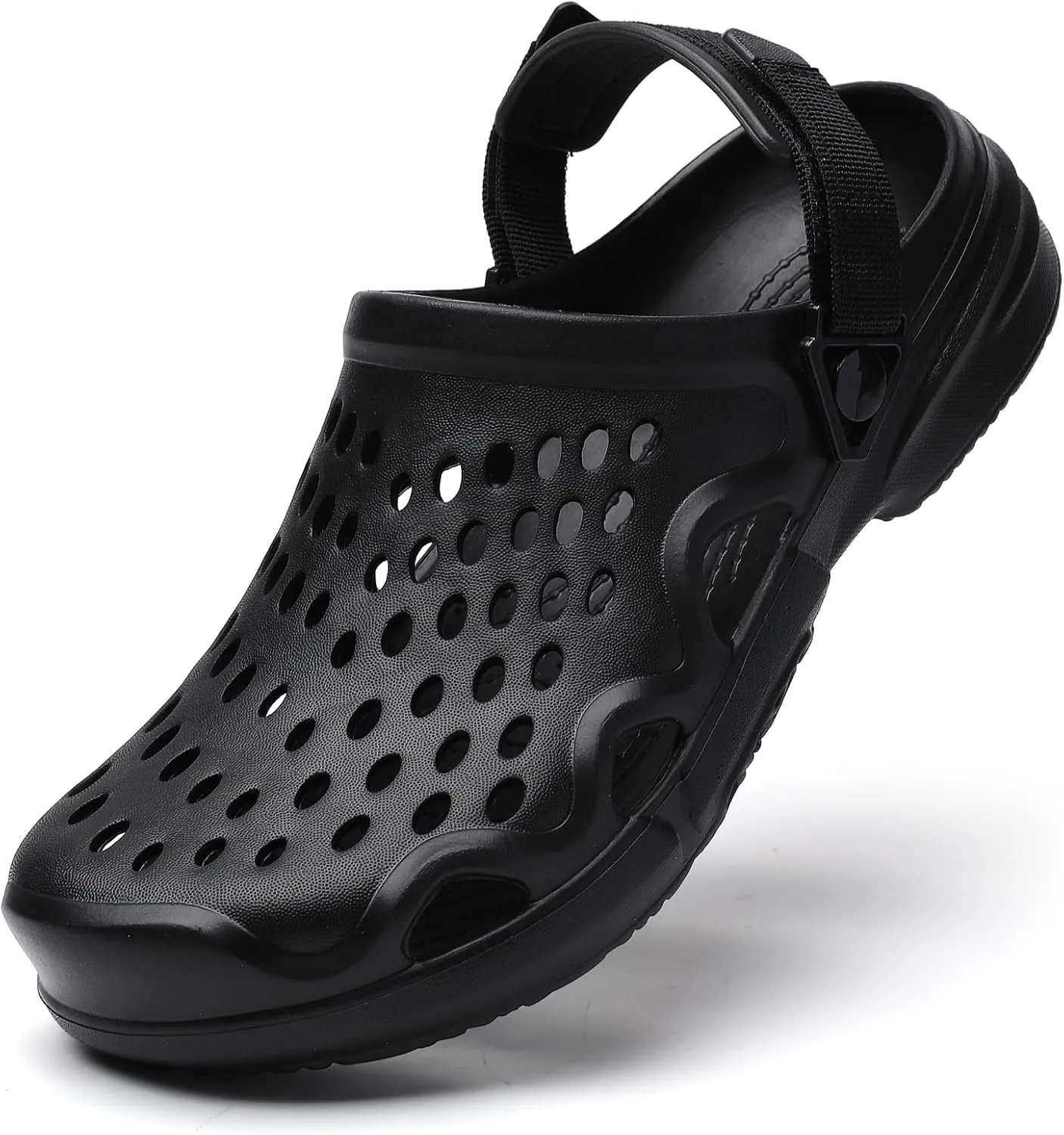 Summer Shoes, EVA Garden Clogs, Breathable Lightweight Mules, Men Outdoor Shoes with Adjustable Heel Strap, 3 Colors