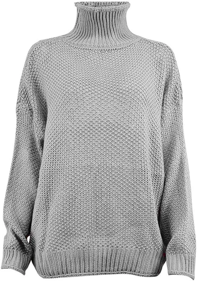 Sweaters for Women Oversized Turtleneck Batwing Sleeve Knitted Sweaters Casual Loose Warm Solid Color Pullover Tops