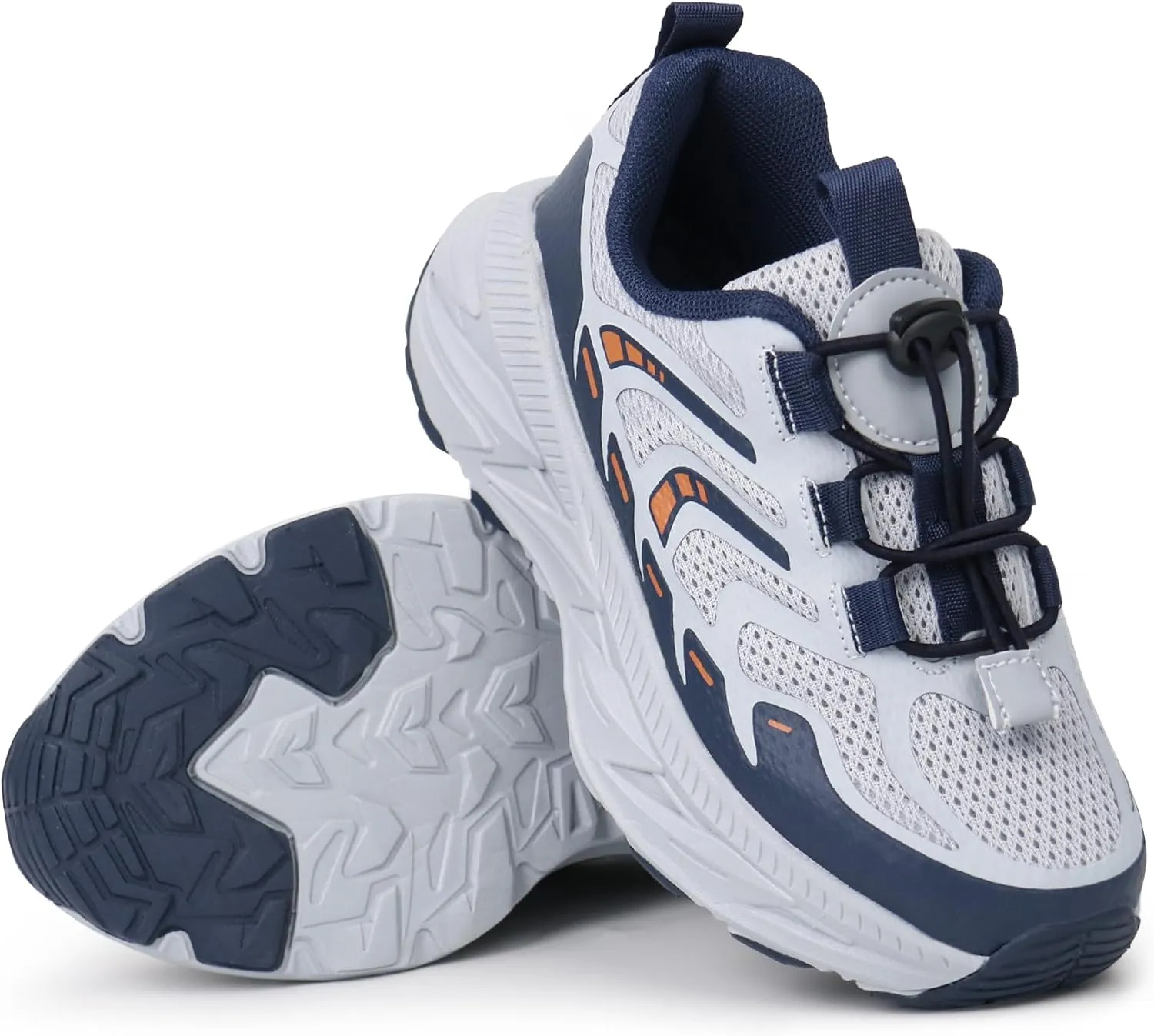 Tobfis Kids Boys Girls Arch Support Bungee Trail Running Tennis Hiking Athletic Shoes Lightweight Breathable Walking Sneakers(Toddler/Little Kid/Big Kid)