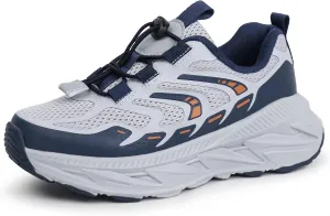 Tobfis Kids Boys Girls Arch Support Bungee Trail Running Tennis Hiking Athletic Shoes Lightweight Breathable Walking Sneakers(Toddler/Little Kid/Big Kid)
