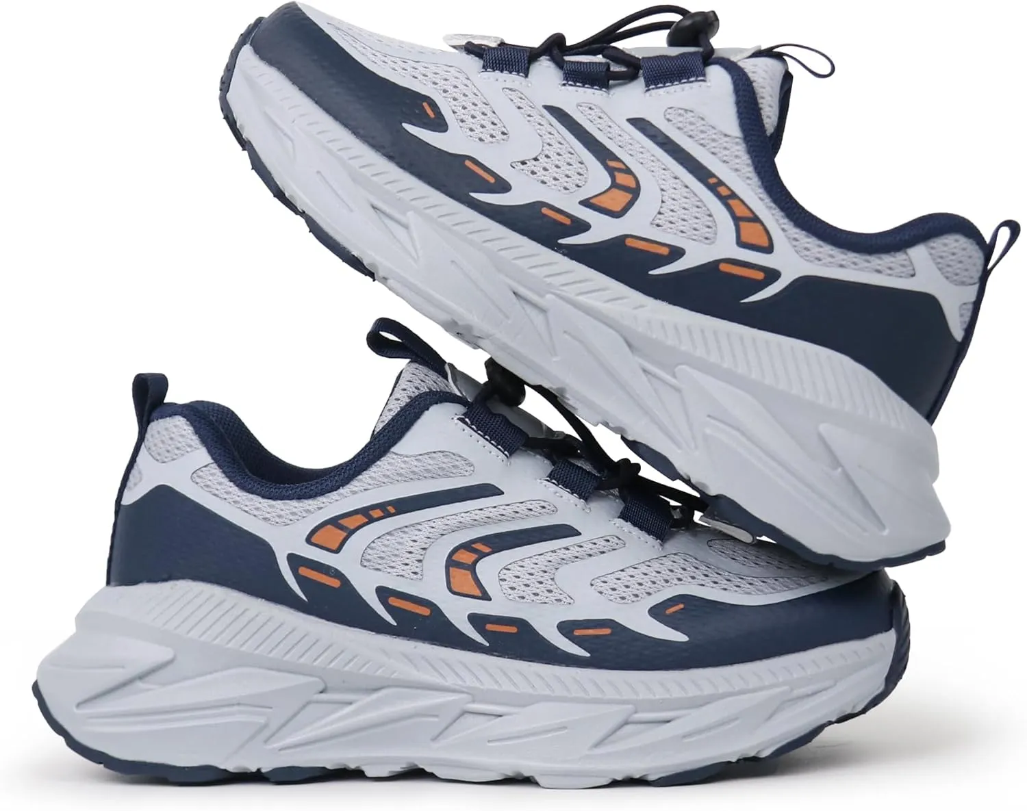 Tobfis Kids Boys Girls Arch Support Bungee Trail Running Tennis Hiking Athletic Shoes Lightweight Breathable Walking Sneakers(Toddler/Little Kid/Big Kid)