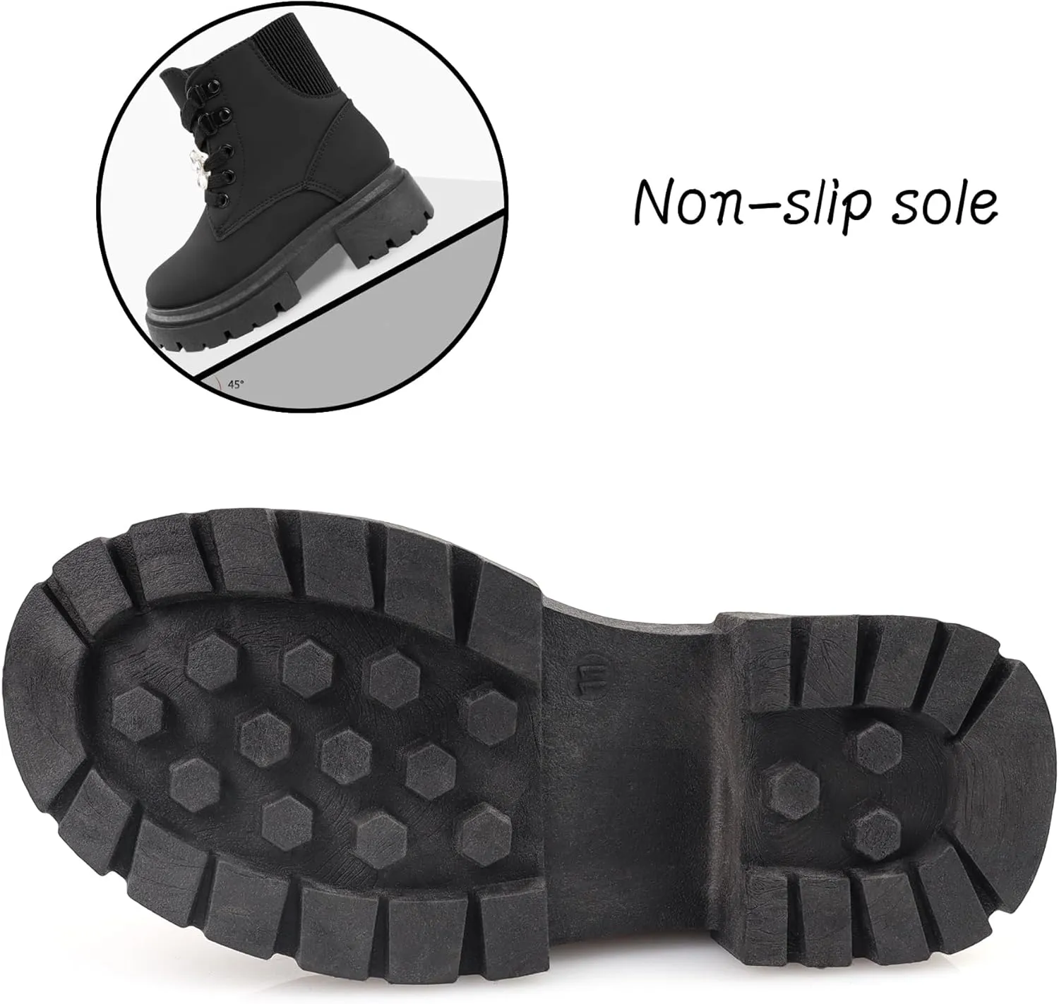 Toddler Boots Girl Side Zipper Lace Up Dress Combat Boots for Toddler/Little Kid/Big Kid