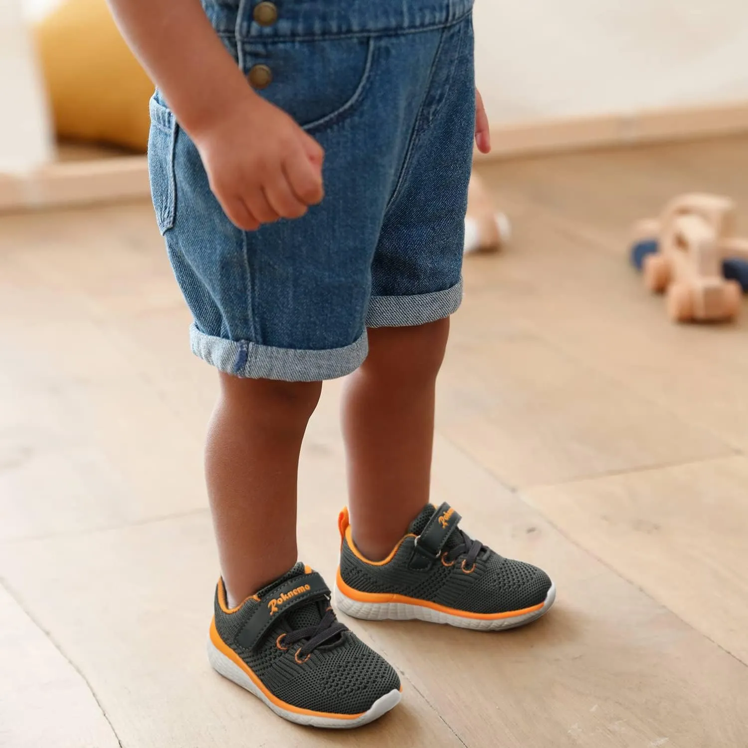 Toddler Tennis Shoes Boys Girls Athletic Running Sneakers Lightweight Little Kids Walking Shoes Slip-on Shoes